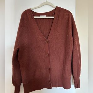 Aritzia Baboton Cardigan Burnt Orange